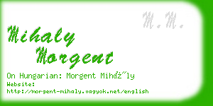 mihaly morgent business card